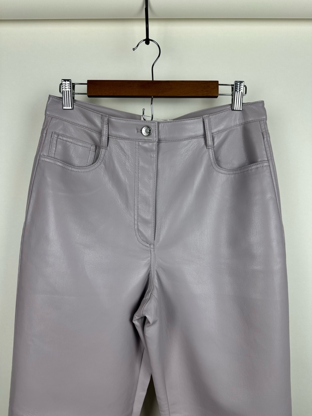 Aritzia Wilfred Melina Pant Vegan Leather High Rise Straight Leg - Picture 4 of 16